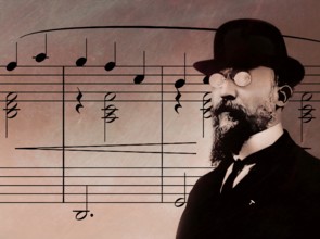 Erik Satie, 1866 – 1925, a French composer and pianist, notesheet for Gymnopédie No. 1, digitally