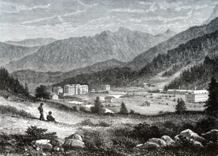 Kurort St. Moritz, Alpenort im Engadin in der Schweiz, 19.