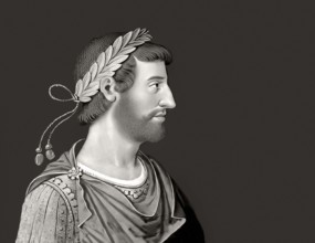 Hadrian or Publius Aelius Hadrianus Augustus, 76 - 138, Roman emperor, digitally edited