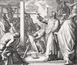 Solomon Plans Construction of the Temple, Old Testament, by Julius Schnorr von Carolsfeld