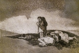 The disasters of war, no. 60: There is no one to help them, 1810 -1814, Francisco de Goya, first