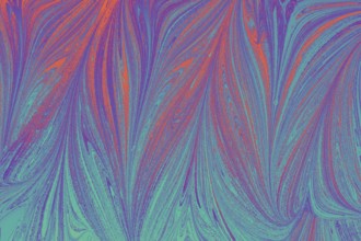 Beautiful abstract art of Ebru marbling painting techniques on water with acrylic paints