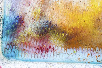 Abstract marbling art patterns in paint as background