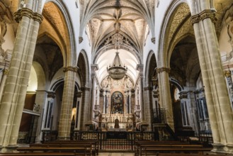 Elvas, Portugal, July 10, 2022: Interior view of Our Lady of the Assumption Cathedral, Europe