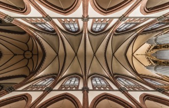 Sundsvall, Vastnorrland County, 08 02 2019: Symmetric ceiling of the decorated Gustav Adolfs