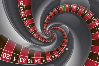Roulette background illustration. Concept for casino, entertainment, fortune