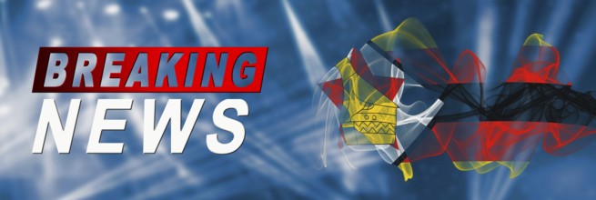 Zimbabwe Breaking News, Smoke Flag Background