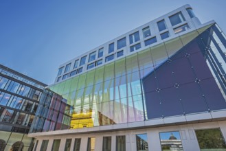 Glass facades on Marstallplatz, Munich, Upper Bavaria, Bavaria, Germany, Europe