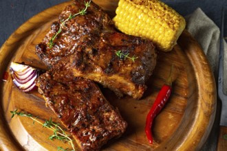 Tender spare ribs from the grill