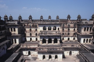 View of Raja Mahal, Orchha, Madhya Pradesh, India, Asia