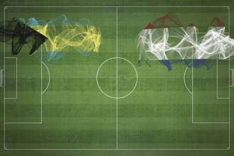 Bahamas vs Netherlands Soccer Match, national colors, national flags, soccer field, football game,