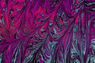 Abstract marbling floral pattern for fabric, tile design. background texture