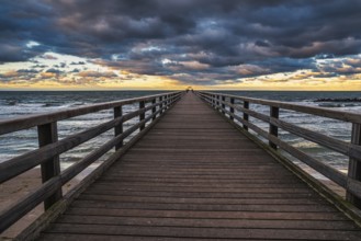 Sea bridge at the beach of Schönberg at the East Sea a famous holiday destination