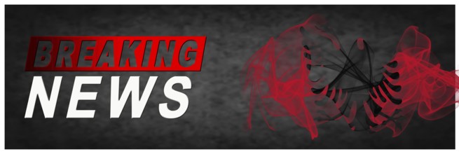 Albania Breaking News, Smoke Flag Background