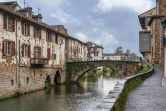 Saint-Jean-Pied-de-Port, France, 17 April, 2024: view of the old town of Saint-Jean-Pied-de-Port