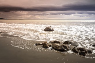 An image of the boulders at the beach of Moeraki New Zealand