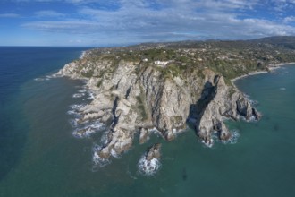A drone landscape view of Capo Vaticano in Calabria