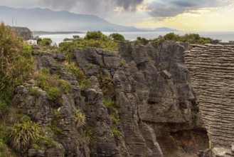 Beautiful Pancake Rocks at the west coast of New Zealands South Island