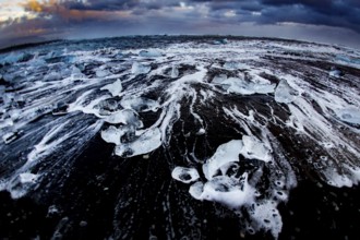 Yorkels Aur Roon Glacier Lake. Shooting Location: Iceland