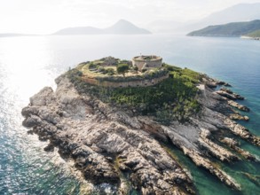 Fortress Mamula on a rocky island in the Kotor Bay. Montenegro.