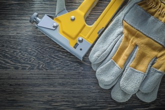 Construction forklift safety gloves top view