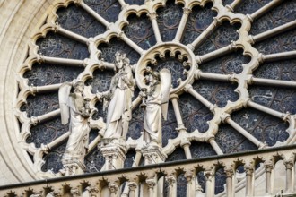 Notre Dame de paris Church cathedral, Photo image a Beautiful panoramic view of Paris Metropolitan