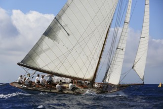 Race Regatta of the last four surviving historic sailing yachts of the 15 metre class during the