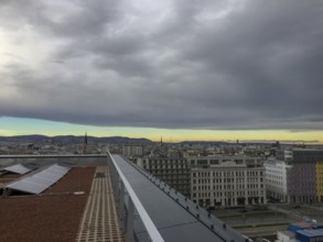 View to vienna city at the rooftop