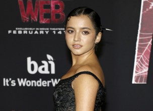 Isabela Merced at the Los Angeles premiere of 'Madame Web' held at the Regency Village Theater in