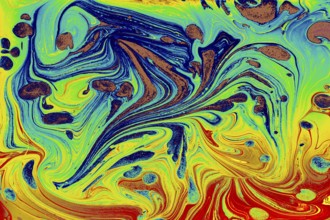 Ebru marble effect surface pattern design for print