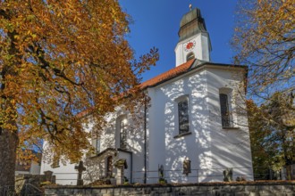 The parish church of St Alexander, Ofterschwang, Allgäu, Bavaria, Germany, Europe