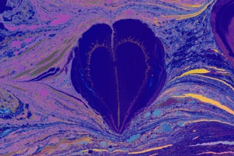 Abstract creative marbling pattern with love concept for fabric, design background texture