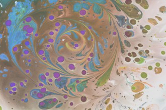 Abstract marbling floral pattern for fabric, tile design. background texture