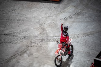 Lisbon, Portugal - March 2, 2024: HOT WHEELS MONSTER TRUCKS LIVE GLOW PARTY in Arena