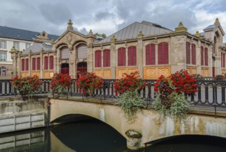 Building of Covered market in Colmar was designed in 1865, France, Europe