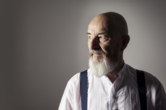 An image of an old man with a beard portrait