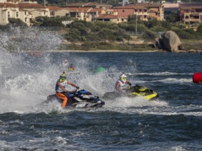 Olbia, Italy - September 16 - 20192 Aquabike world Championship gran prix of Italy
