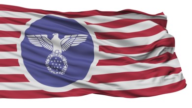 Usa Nazi Flag, Isolated On White Background