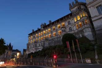 Nightfall in the castle of Blois, Loire valley, France, Europe