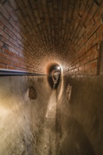 Anderlecht, Brussels, Belgium, 07 16 2019- Industrial interiors of the sewer museum showing an