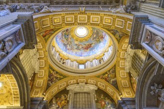 Interior of St. Peter's Basilica in Vatican City, the largest church in the world