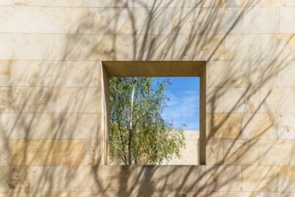 Zamora, Spain, April 7, 2023: Castile and Leon Administrative office building by Campo Baeza