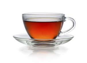 Cup of tea isolated on a white background