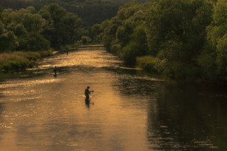 Evening at the Saale in the district of Saalfeld Rudolstadt