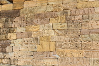 Wall frieze of the temple complex of Banteay Chhmar in Cambodia