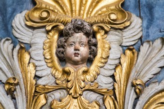 Angel in the abbey church, St. Stephanus and St. Vitus, Abbey Castle Corvey, Hoexter, North Rhine