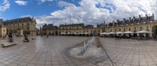 Dijon, France, 14 September, 2022: panorama view of the Place de la Liberacion Square in the old