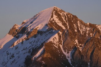 Snow-capped peak in upper Val Seriana, Lombardy, Italy, Europe