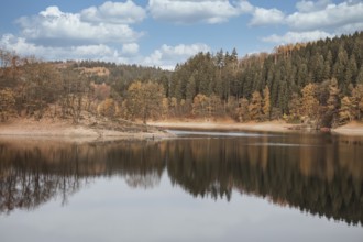 The Agger Reservoir, Aggertalsperre near Bergneustadt, Oberbergischen Land, Germany, Europe
