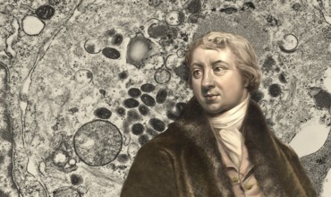 Edward Jenner, 1749-1823, English physician and scientist, digitally restored, with Orthopoxvirus